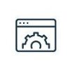 sysadmin Database, Server and Cloud service line icons. Network and Technology vector linear icon set.